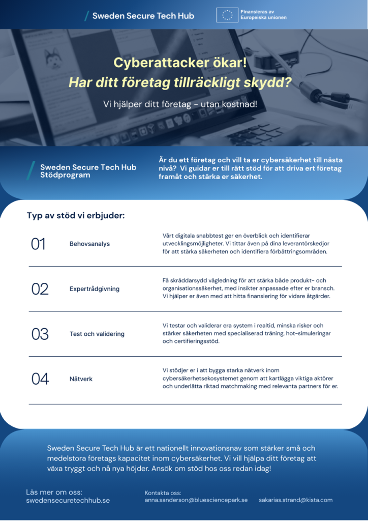 Informationssida om cybersäkerhet och digitalt stöd
