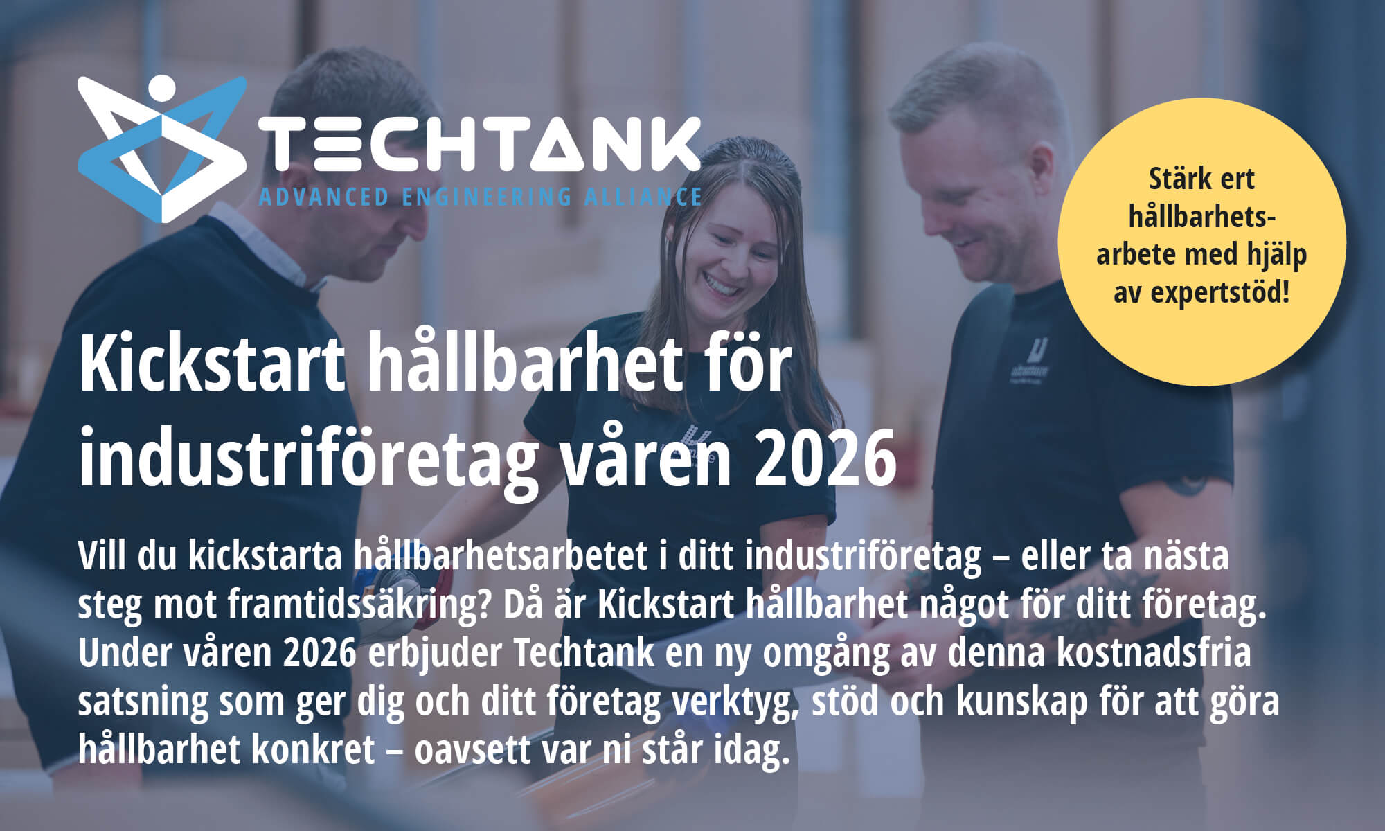 Kickstart hållbarhet - erbjudande från Techtank