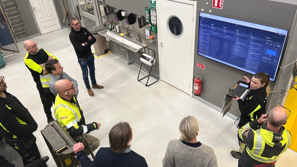 Visning av digital tavla för daglig styrning